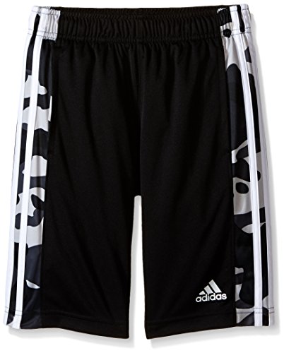 adidas Big Boys Essentials Camo Short, Black/Dark Grey, Small