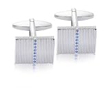 Blue Crystal Detail Fashion Cufflinks 9922
