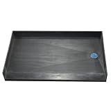 Tile Redi 4260RBF Barrier Free Entry Shower Pan with Integrated Right Hand Side PVC Drain, 42-Inch Depth by 60-Inch Width
