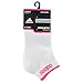 adidas Youth Kids-Girl's Superlite Low Cut Socks (6 Pair), White/Solar Pink/Solar Green/Solar Blue/Vivid Pink, Large, (Shoe Size 3Y-9)