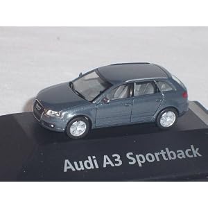 AUDI A3 A 3 SPORTBACK GRAU HO H0 1/87 HERPA MODELLAUTO MODELL AUTO SONDERANGEBOT
