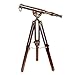 A Vintage Antique Tripod Telescope Brass Nautical Telescopes Harbour Master Stand (Antique Finish)