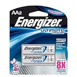 Energizer- AA2 Lithium Batteries (2-Pack), 7 Times Longer