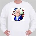 Sweatshirt with "United States", president, patriotic, flag, "George Washington" Small White