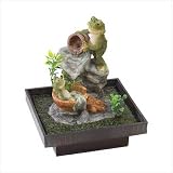 PLAYFUL FROG WATER FOUNTAIN INDOOR OUTDOOR YARD GARDEN