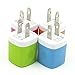 Magic-T Bundle of 4 USB Travel Home 1.0 AMP Power Adapter Wall Charger Plug for iPhone 6/6 plus 5S 5 4S Samsung Galaxy S7 S6 S5 HTC One M8 LG G2 G3