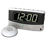 Sonic Alert SBR350ss Sonic Boom Vibrating Alarm Clock with AM/FM Radio