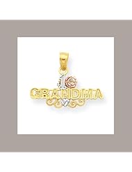10k Two-tone Gold Grandma Charm