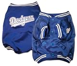 Los Angeles Dodgers Baseball Dog Puppy Pet Dugout Jacket Coat LARGE Officially Licensed MLB