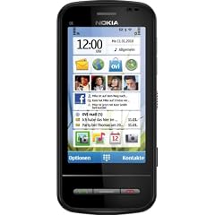 Nokia C6-00 Smartphone (8.1 cm (3.2 Zoll) Display, QWERTZ-Tastatur, Touchscreen, 5 Megapixel Kamera) schwarz
