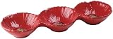 Ambiance Fleur Rustique 14-Inch Figural 3-Section Relish
