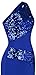 Angel-fashions Women's One Shoulder Sleeveless Sequin Maxi Prom Dresses