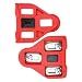 Origin8 Bicycle Clipless Cleat, 10 deg(rotation), Red