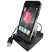 GSI Super Quality Desktop Rapid Charger/Cradle/Data-Sync Docking Station For Apple iPhone 4-4G - Powered By USB - Gorgeous Chrome Piano Finish