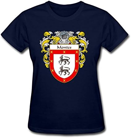 Doroboone Women Montes_coat_of_arms_mantled Print Styling Funny Navy Top Clothing In Small