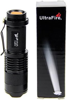 UltraFire® WF-68B 7W 300LM Mini CREE LED Flashlight Torch Adjustable Focus Zoom Light Lamp- Black