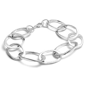 Sterling Silver Oval Link Bracelet, 7.5"