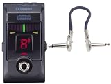 Korg Pitchblack True Bypass Chromatic Tuner Pedal with 4 Display Modes with a 6 Inch Metal 1/4 to 1/4 Cable