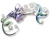 Jewelry : Clearly Charming Pearly Hummingbird Sterling Silver and Enamel Pin