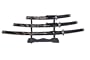 4 pc Traditional Black Samurai Style Sword Set with dragon design
