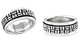 Oxidized Celtic Spinner Ring Band Sterling Silver