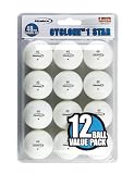 Halex Cyclone 1 - Star Table Tennis Ball 12 - Piece Value Pack ( White ) - B0009VCAUS