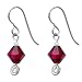 Titanium July Birthstone Earrings Made with SWAROVSKI ELEMENTS