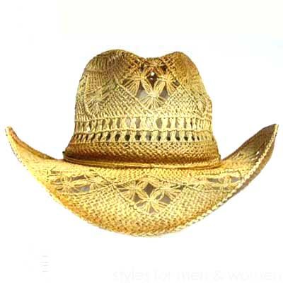 Open Weave Distressed Shapeable Toyo Straw Cowboy Hat