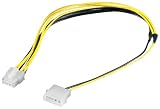Wentronic Internes Stromkabel (5,25mm Stecker auf EPS-Stecker) schwarz