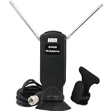August DTA220 Mini Digital TV Antenna with Detachable Suction/Clip Mount - Updated Version with US Connector