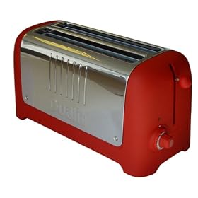 Dualit 45371 Lite 4-Slice Toaster, Soft Touch Red