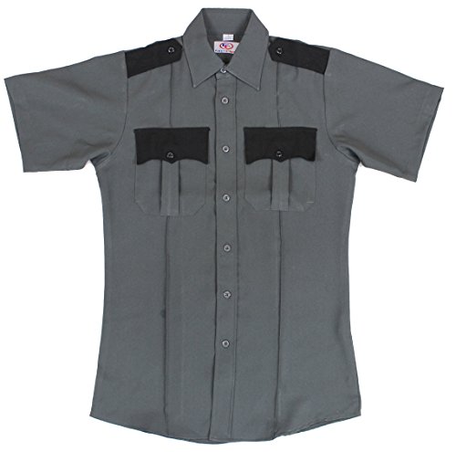 First Class 100% Polyester Two Tone Short Sleeve Men's Uniform Shirt