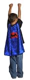 Little Adventures Blue Boys Spiderman Cape w/Free Stickers-Machine Washable!