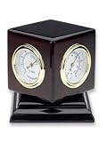 Cubic mahogany desk clock – 2904