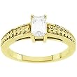 14K Yellow Gold Diamond Solitaire Engagement Ring - 0.50 Ct., GH VVS