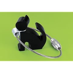 Troika Kitty Schl�sselring Aluminium Katze schwarz mit Drahtschlaufe