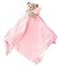 Kiddopotamus & Co Huggacub Luxe Security Blanket With Double Velboa And Satiny Trim Pink
