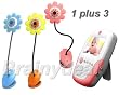 Portable 2.5-Inch LCD Video Color Baby Monitor 2.4GHz Wireless Camera Daisy-(Day & Night) (Video & Audio) Infant Nursery Monitor with rechargeable receiver w/ 3 Packs CCTV NightVision Surveillance Cameras