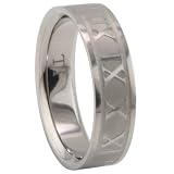 Titanium ring w/ roman numerals -Width: 7mm