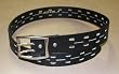 PUNK / EMO / ROCK Black Double Clip Leather Belt
