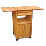 Catskill Craftsmen Drop Leaf Kitchen Cabinet Cart with Enclosed Cabinet by Catskill Craftsmen