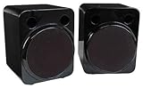 New Mini Mp3 Computer Speaker Set Piano Black Finish External Volume Contro ....