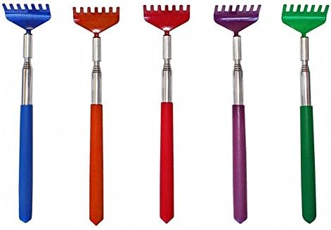 Extendable Telescopic Back Scratcher to Reach any Spot (Choice of 1 Color) Plus Free 11inch Massager
