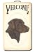 labrador35  - Chocolate Lab Decorative Hanging Welcome Slate Large