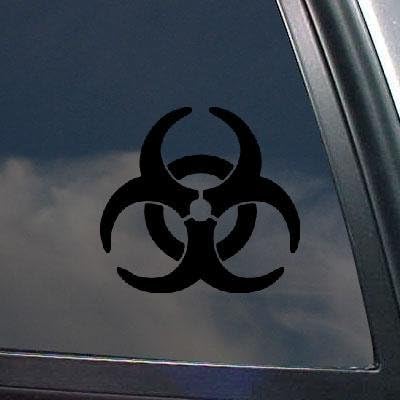 WALL ART BLACK HOME DECOR DECAL STICKER DECOR LAPTOP VINYL HELMET NOTEBOOK BIO HAZARD BIKE WALL DIE CUT