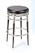 Hillsdale Salem 26-Inch Backless Swivel Counter Stool, Polished Chrome and Rich Maple Accents with Black Vinyl