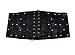 Black Waist Cincher Corset Belt with Rhinestones 