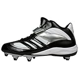 adidas Men's UnIVersity IV D Mid Football Cleat,Black/Black/White,12 M