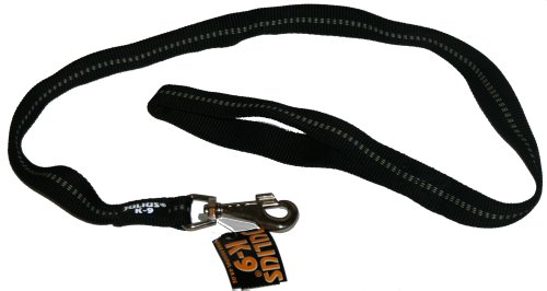 214-NL-1S Julius K9® IDC-Leine Führleine nachleuchtend – 25mm breit – 1m lang mit Handschlaufe – K-9 Hundeleine