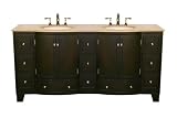 Hand Crafted Four Doors Eleven Drawers Double Sink Vanity